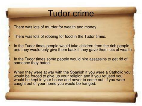 what were tudor crimes